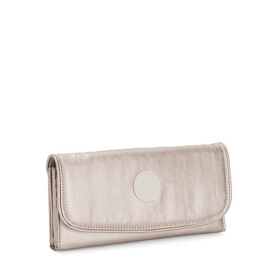 Kipling Money Land Metallic Snap Portefeuille Beige | BE 1787TC